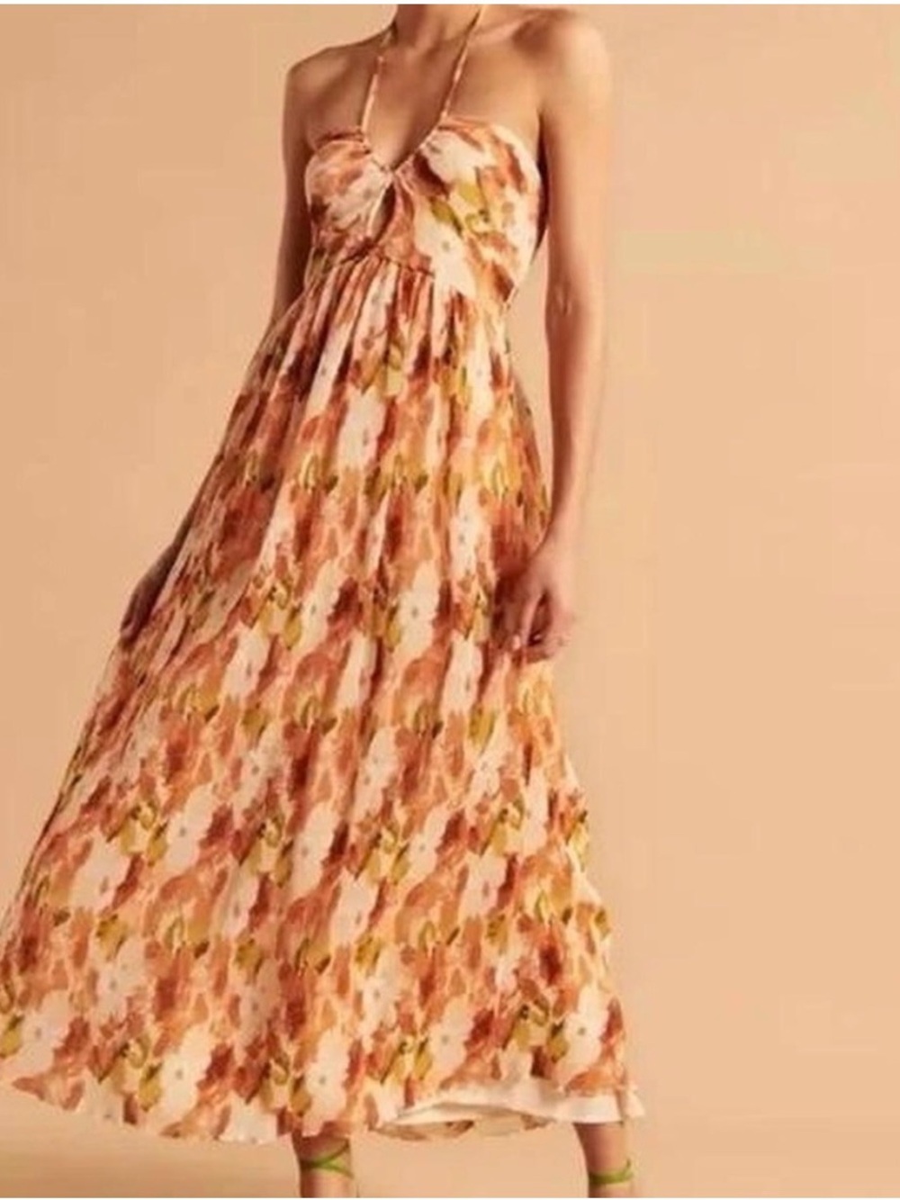 Abercrombie & Fitch Drama Halter Maxi Dress